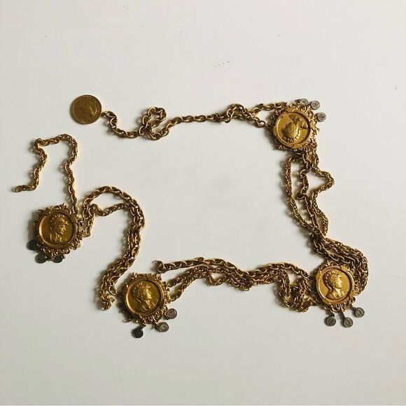 Gold Coin Chain Belt - Picture 1 of 5